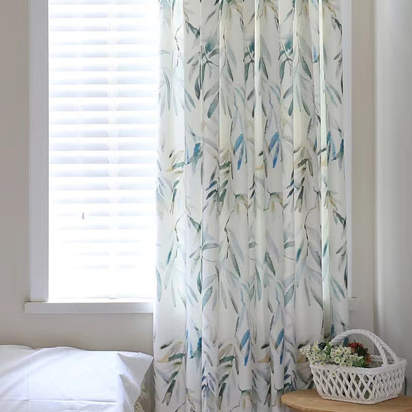 Bamboo Breeze Drapery  Curtains, 40% Shading, Customize Size/Head, 1 Panel