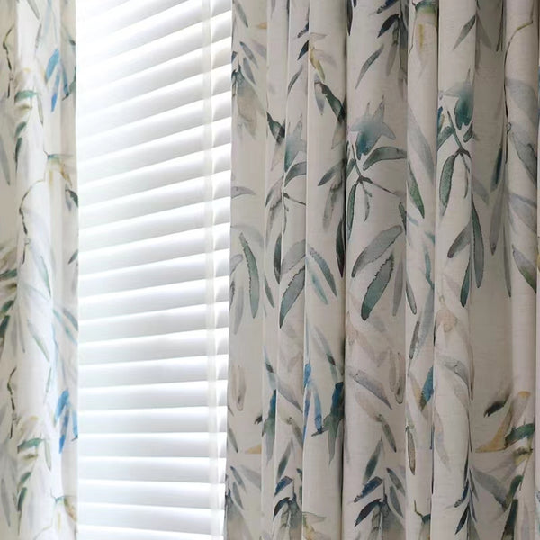 Bamboo Breeze Drapery  Curtains, 40% Shading, Customize Size/Head, 1 Panel