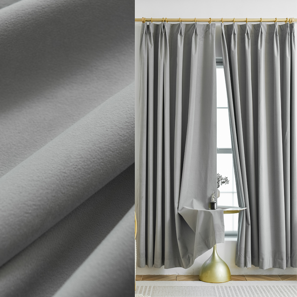 100% Total Blackout Curtain Velvet Textured, Customize Size/Head, 1 Panel