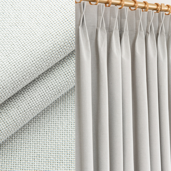 100% Total Blackout Curtain Premium linen Cream White Textured, Customize Size/Head, 1 Panel