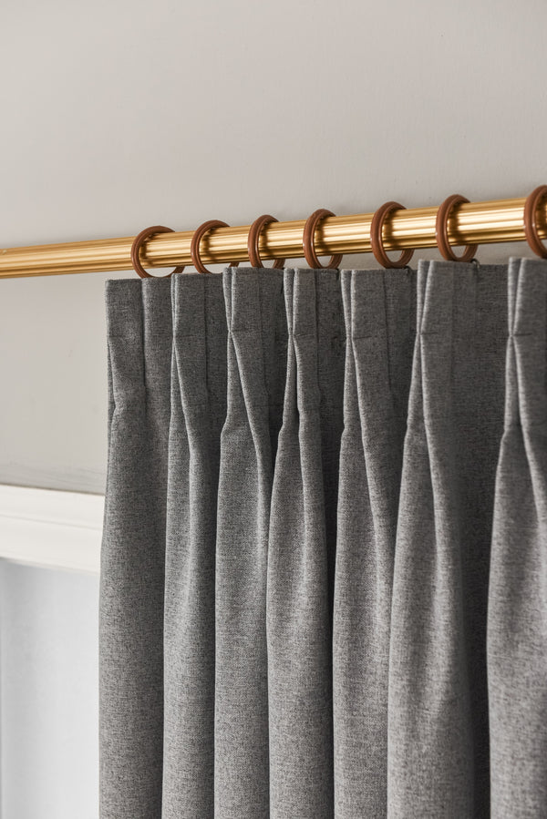 100% Total Blackout Curtain Linen Textured, Customize Size/Head, 1 Panel
