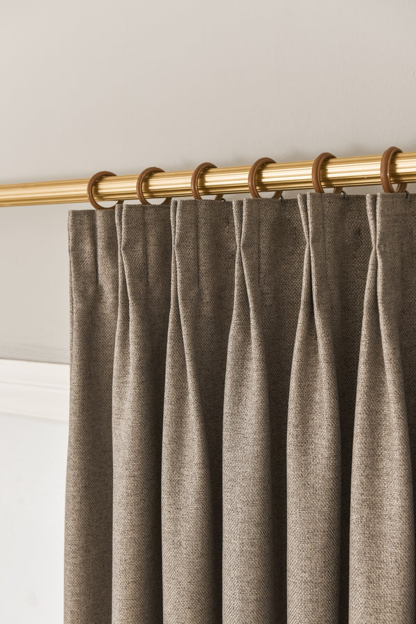 Wabi-sabi Style Linen Textured 95% Blackout Curtain, Customize Size/Head, 1 Panel