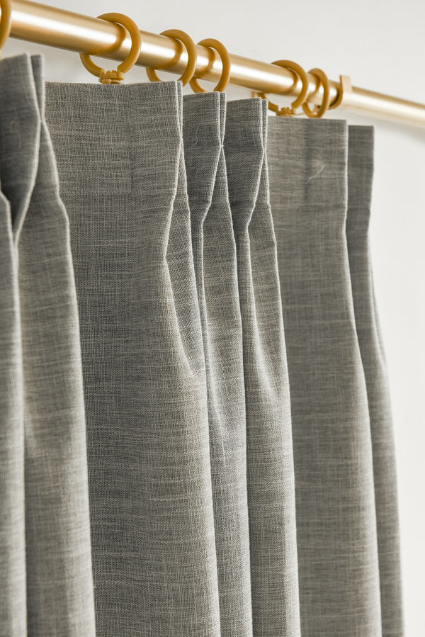 100% Total Blackout Curtain Scottish Linen Textured, Customize Size/Head, 1 Panel