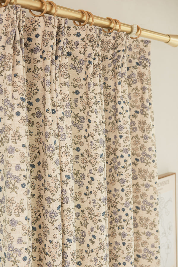 Vintage Petite Garden Drapery Curtains, 40% Shading, Extra Liner Available, Extra Wide, Free Tieback, 1 Panel
