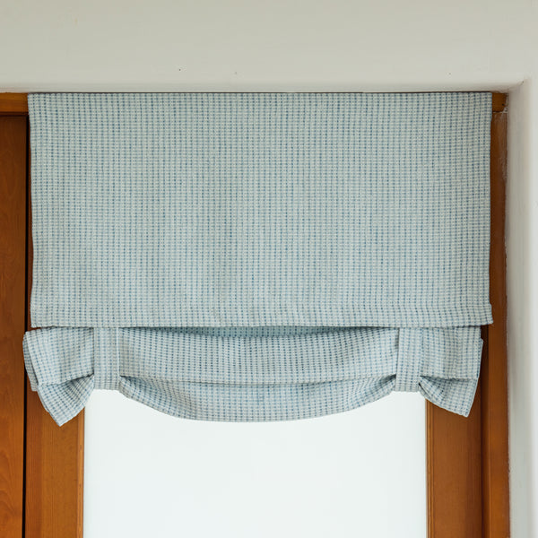 Customize Nature Weave French Door Curtain Valance with Velcro Attachment Tie Straps, 1 Panel