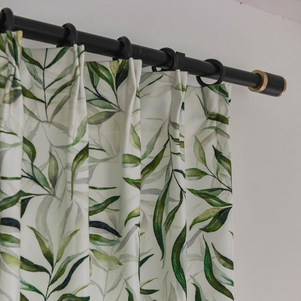 Customize Size/Head Summer Vibe Drapery Curtain, Tropical Rainforest Style, 40% Blackout Custom Size Extra Wide, 1 Panel - Lanting Curtains
