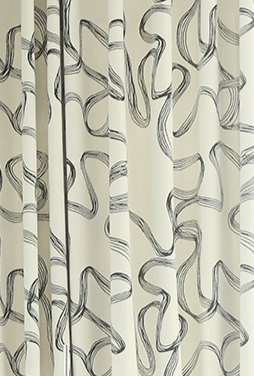 Customize Size/Head Modern Style Curtains with Abstract Lines 85% Blackout, Extra Wide, 1 Panel - Lanting Curtains