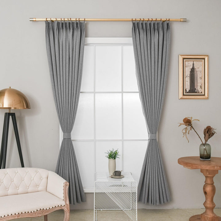 100% Blackout Curtain Linen Textured, Custom Size/Head, Extra Long Extra Wide, 1 Panel - Lanting Curtains
