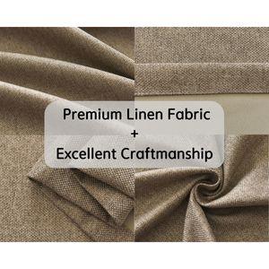 Custom Size/Head Linen Textured 95% Blackout Drapery Curtain Wabi-sabi Style Customize Size, Extra Long Extra Wide - Lanting Curtains
